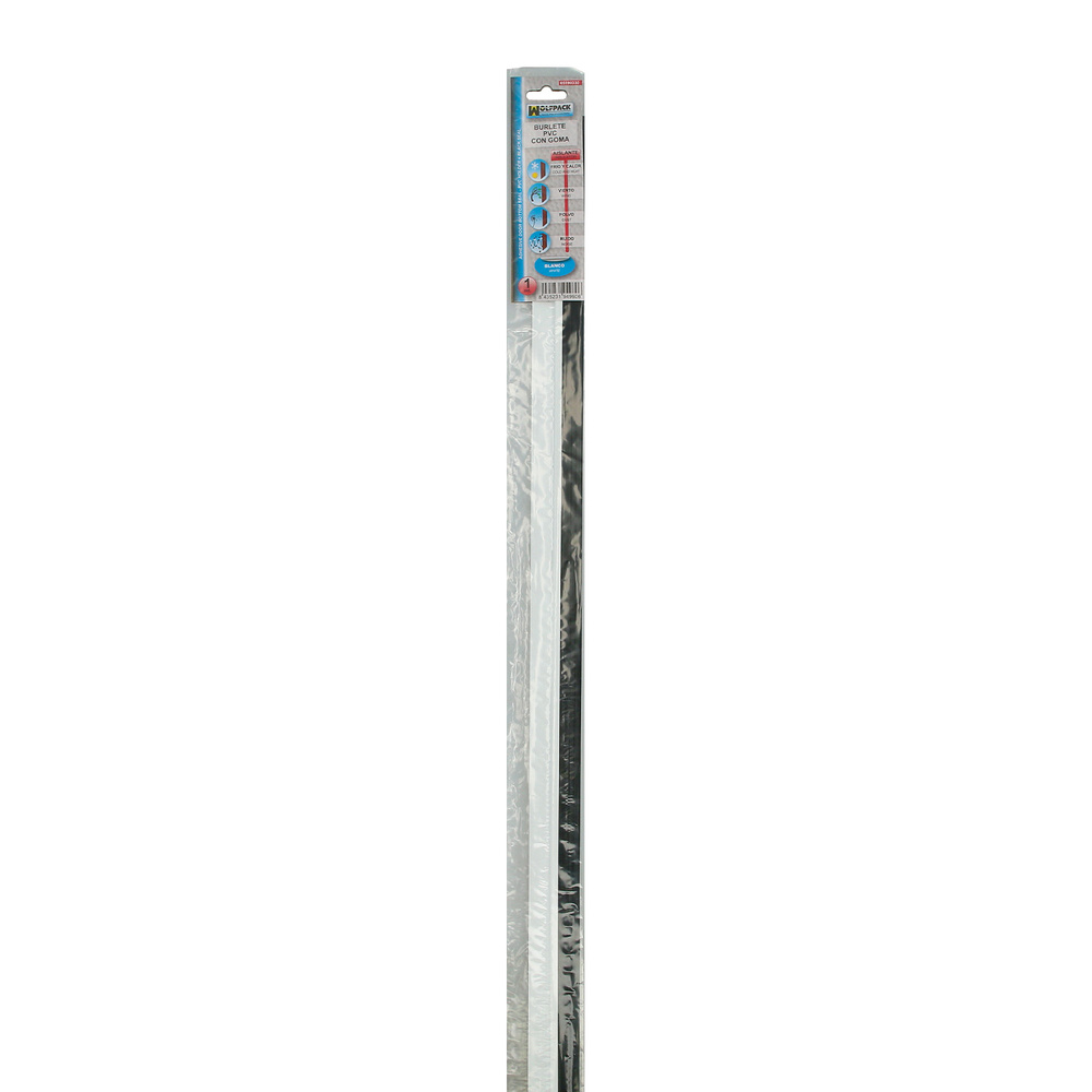 Burlete Puerta Pvc Blanco Con Goma 1 Metro