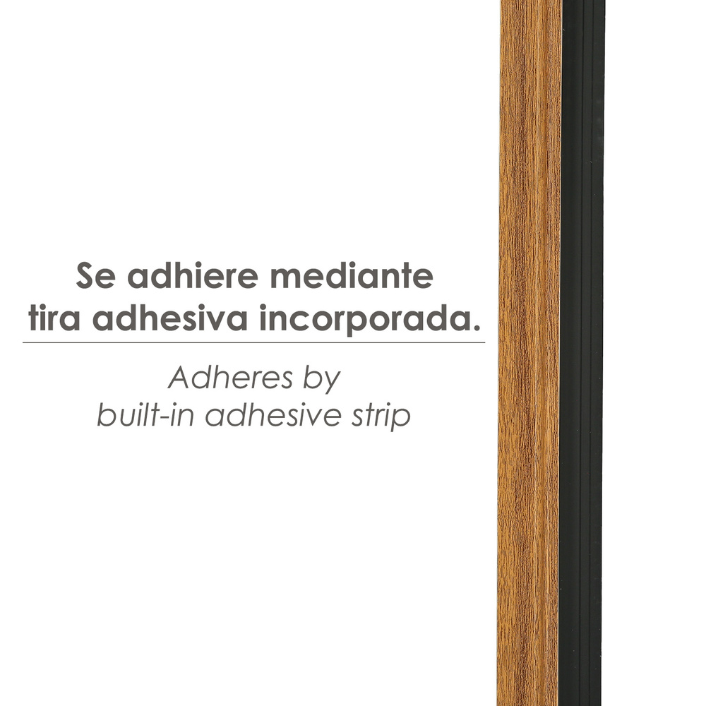 Burlete Puerta Pvc Roble Con Goma 1 Metro