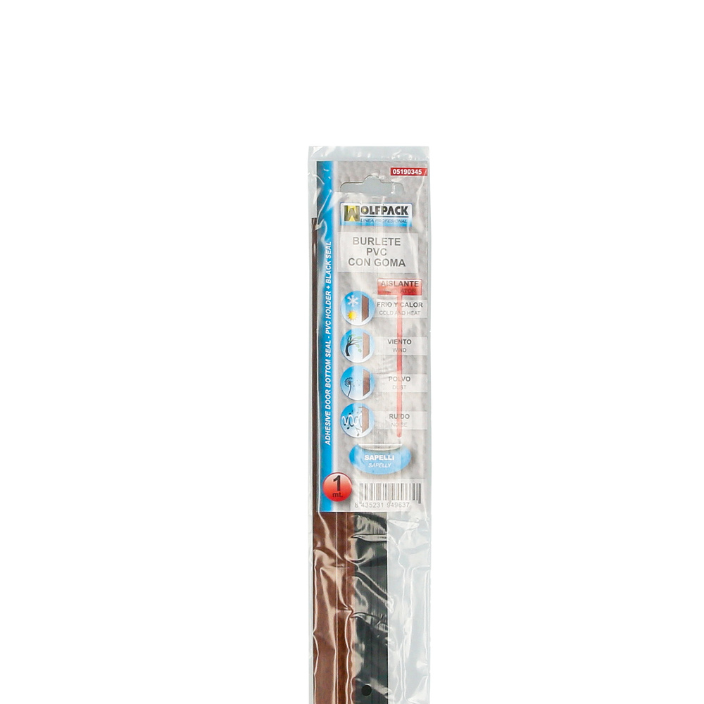 Burlete Puerta Pvc Sapelli Con Goma 1 Metro