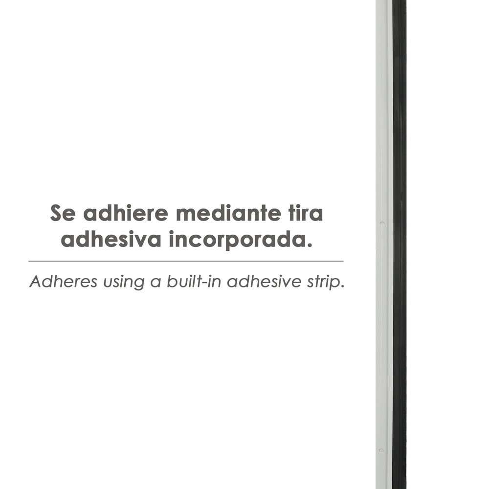Burlete Puerta Aluminio  Blanco Con Goma 1 Metro