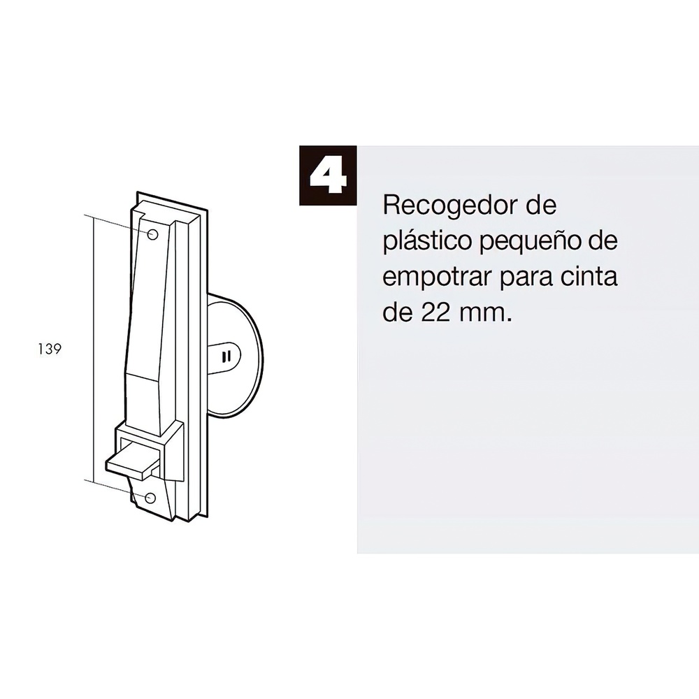 Mecanismo recogedor de persiana de 160 mm con embellecedor de hasta 5 m.  Recogedor de 16 cm para cinta de 20-24 cm : : Hogar y cocina