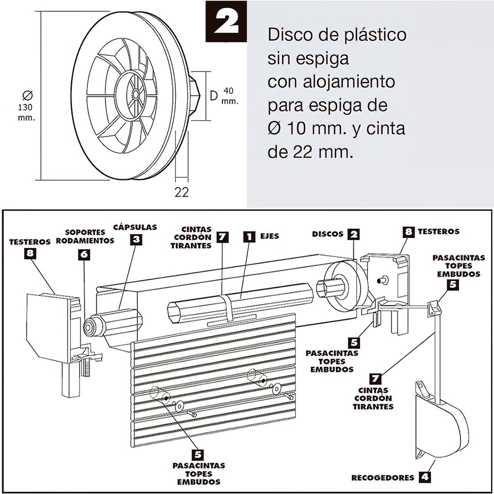 Cinta para Persianas 22mm a Medida