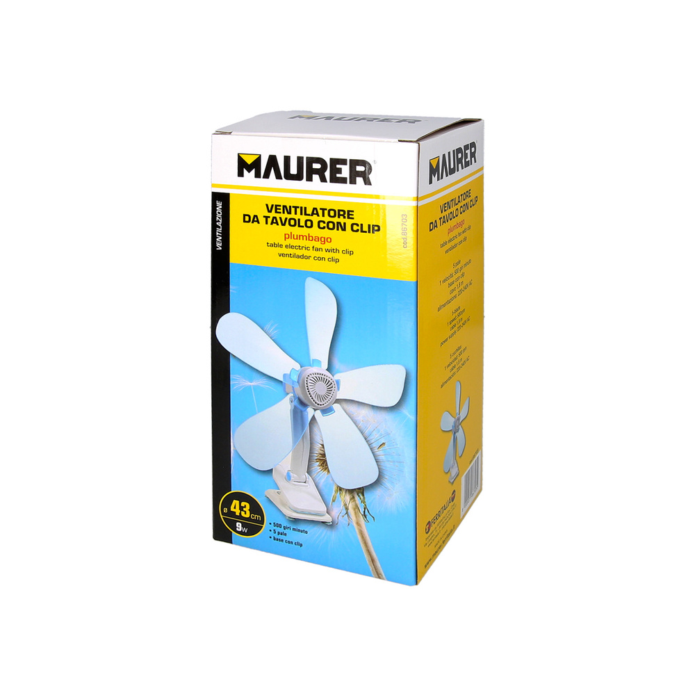 Ventilador Con Clip Sobremesa Ø 43 cm.