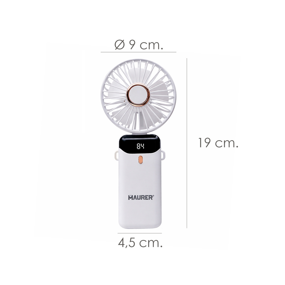 Mini Ventilador Plegable Recargable A Bateria. 5 Velocidades