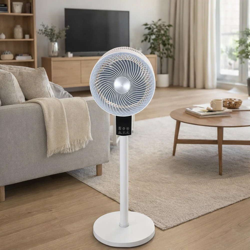Ventilador Pie 40 Watt. 6 Velocidades Ø 25 cm. Con Mando