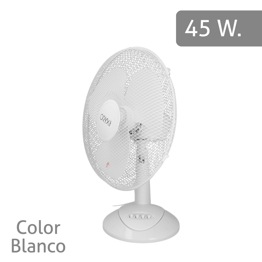 Ventilador Sobremesa Blanco 45 Watt 3 Velocidades.  Ventilador Sobremesa Blanco 45 Watt 3 Velocidades.