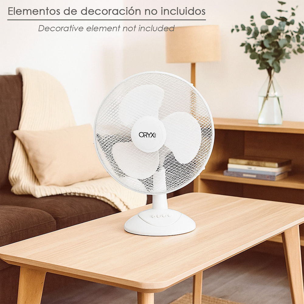 Ventilador Sobremesa Blanco 45 Watt 3 Velocidades.  Ventilador Sobremesa Blanco 45 Watt 3 Velocidades.