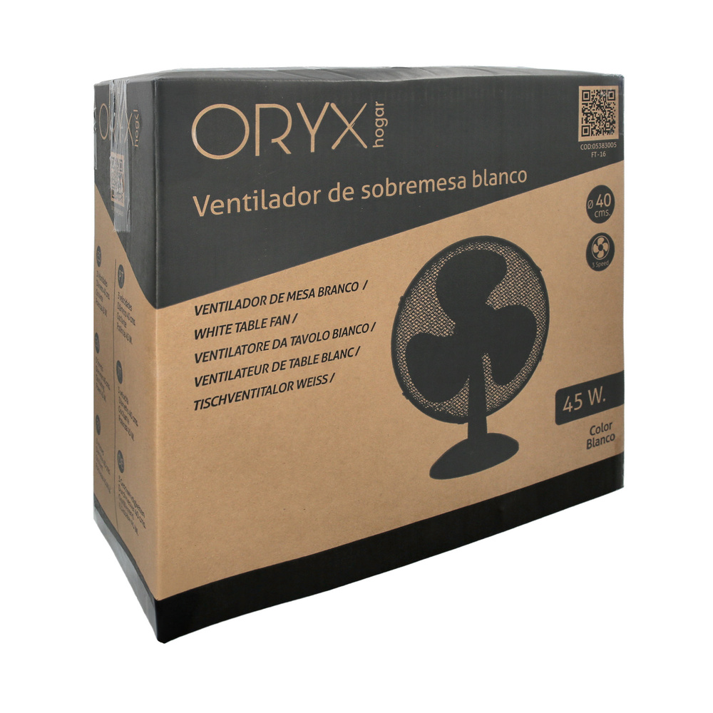 Ventilador Sobremesa Blanco 45 Watt 3 Velocidades.  Ventilador Sobremesa Blanco 45 Watt 3 Velocidades.