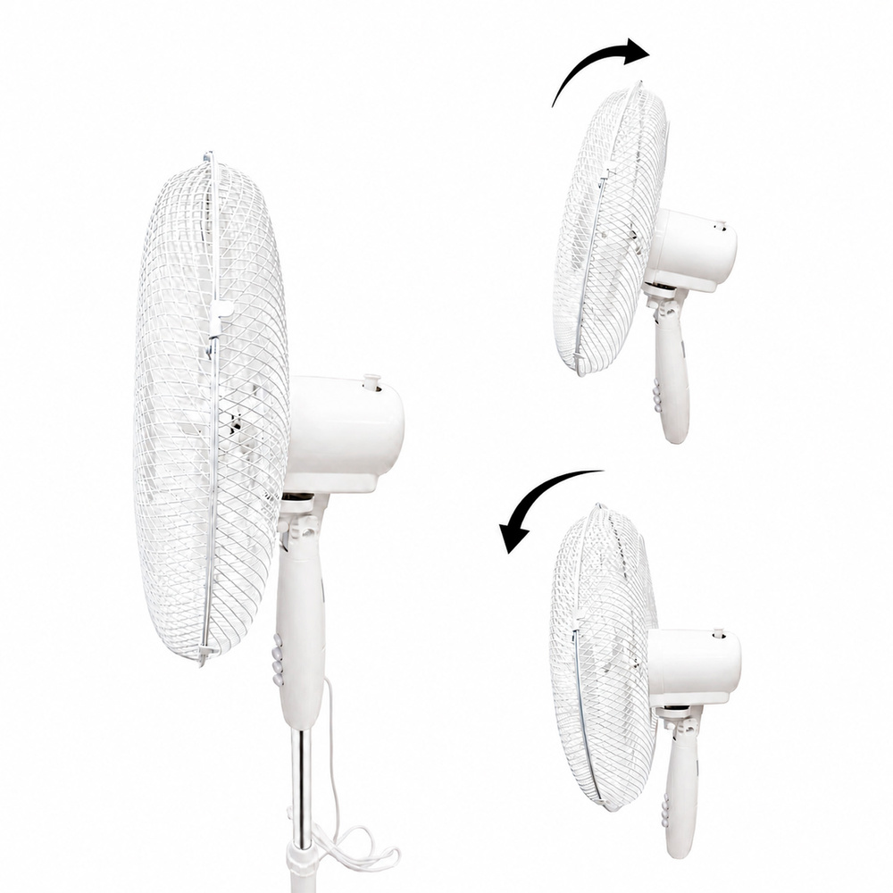 Ventilador Pie Blanco 45 Watt  - 1,2 Metro Alto.