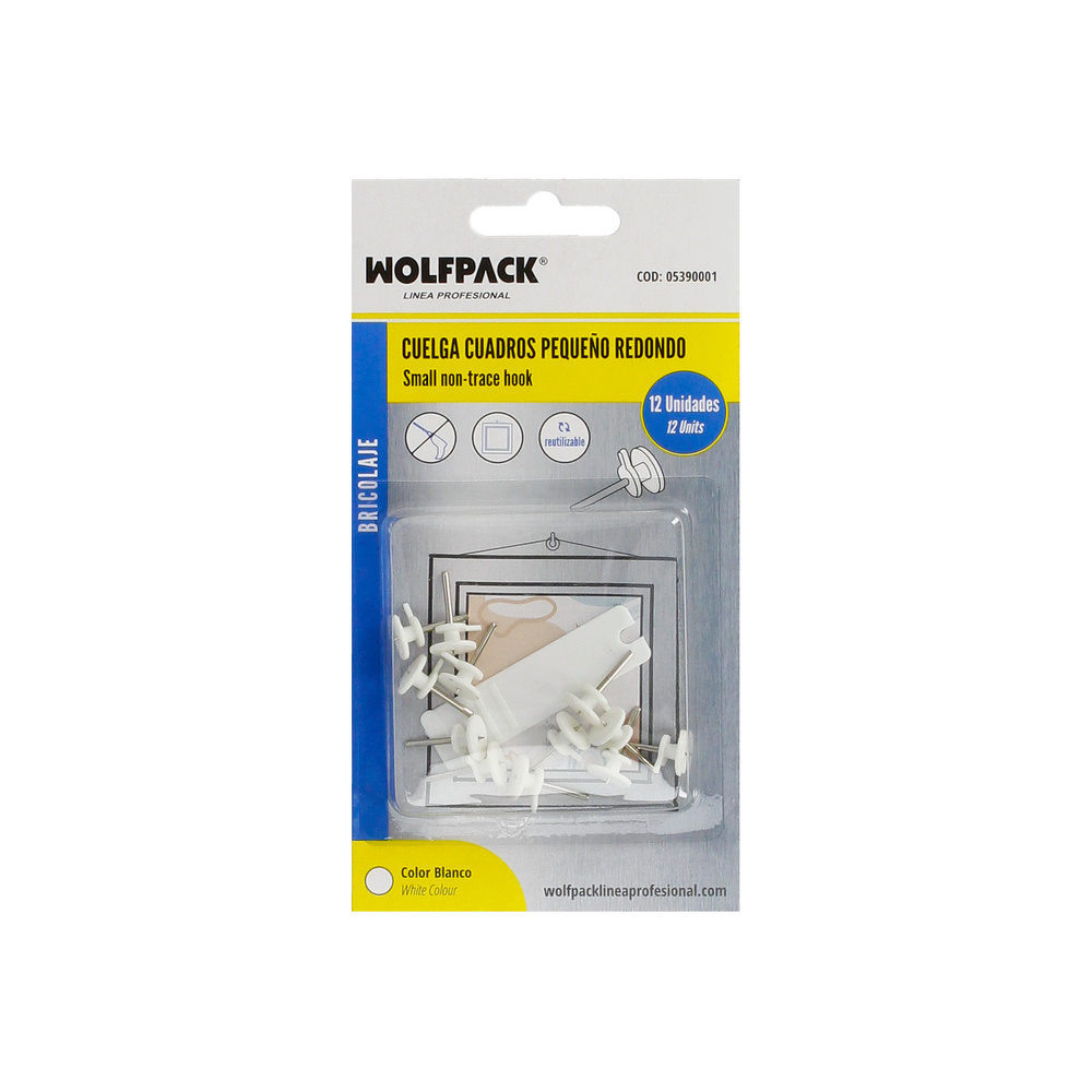 Cuelga Cuadros Redondo Pequeño (Blister 12 unidades) Clavar