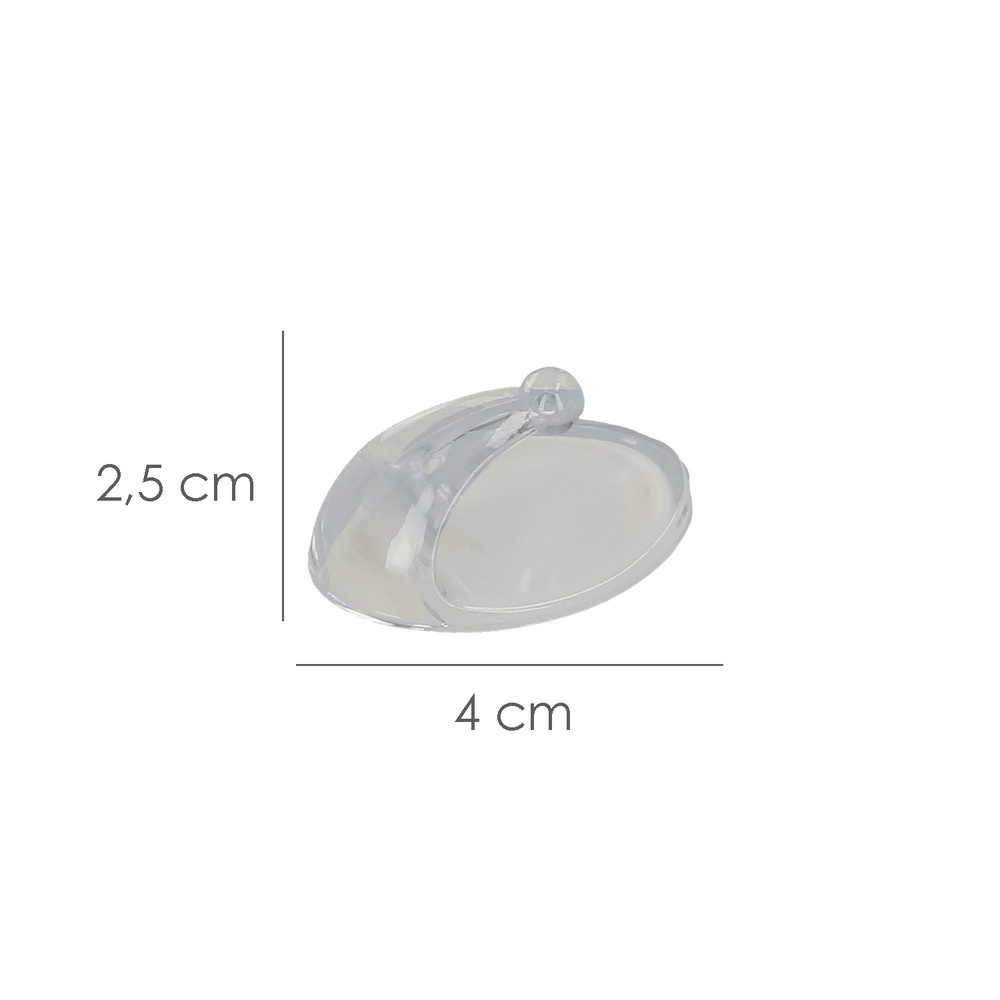 Colgador Oryx  Transparente Pequeño (Blister 4 Unidades) Adhesivo