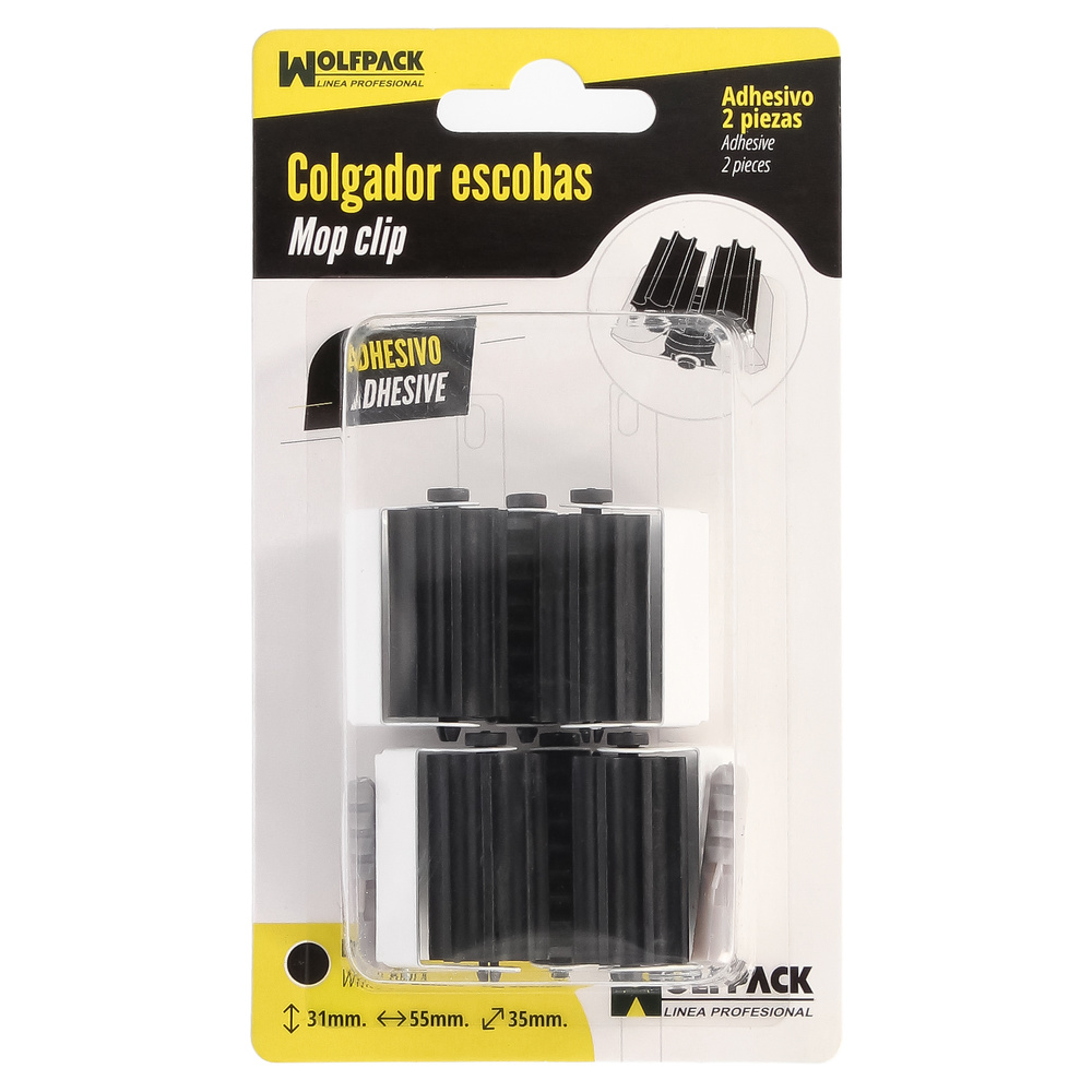 Colgador Adhesivo / Atornillable Para Escobas, Fregonas, Cepillos