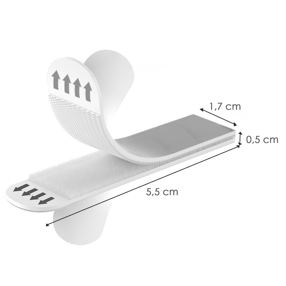 Tiras Colgadoras Adhesicas Con Velcro 16 x 55 mm. Blister 4 unidades