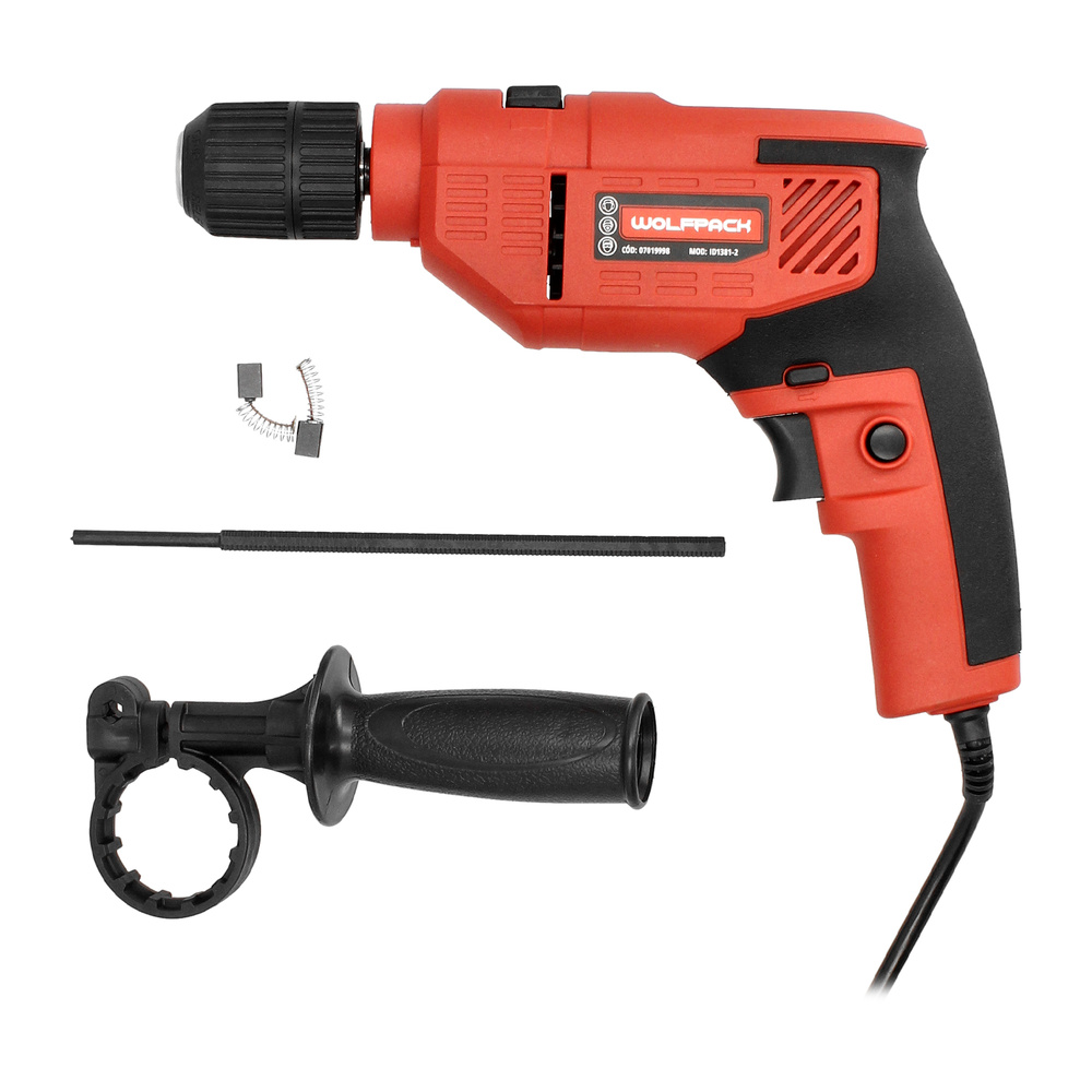 Taladro Percutor 710 Watt 13 mm. Con Variador de Velocidad. Incluye Empuñadura y Guia Metalica. Taladro Percutor 710 Watt 13 mm. Con Variador de Velocidad. Incluye Empuñadura y Guia Metalica.