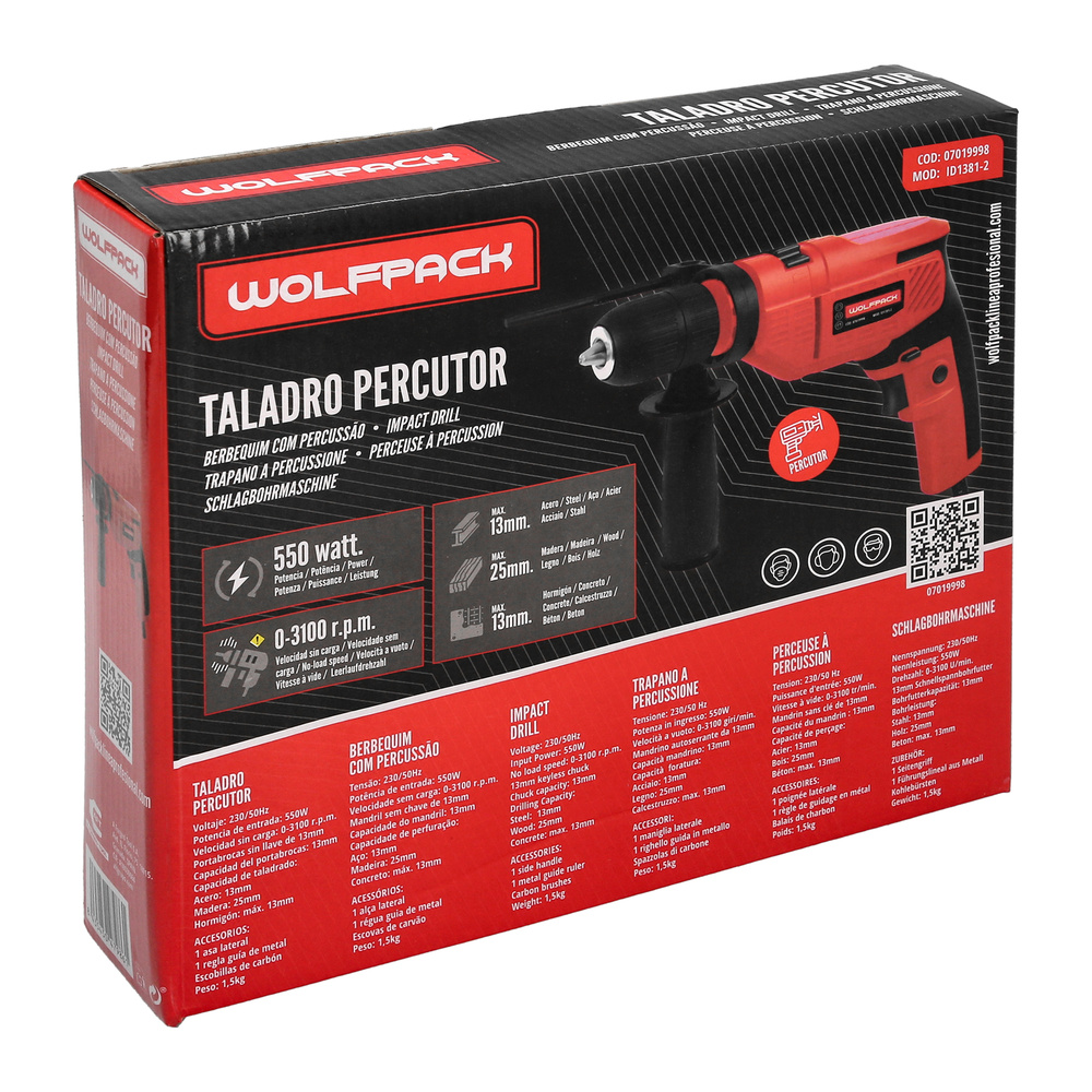 Taladro Percutor 710 Watt 13 mm. Con Variador de Velocidad. Incluye Empuñadura y Guia Metalica. Taladro Percutor 710 Watt 13 mm. Con Variador de Velocidad. Incluye Empuñadura y Guia Metalica.