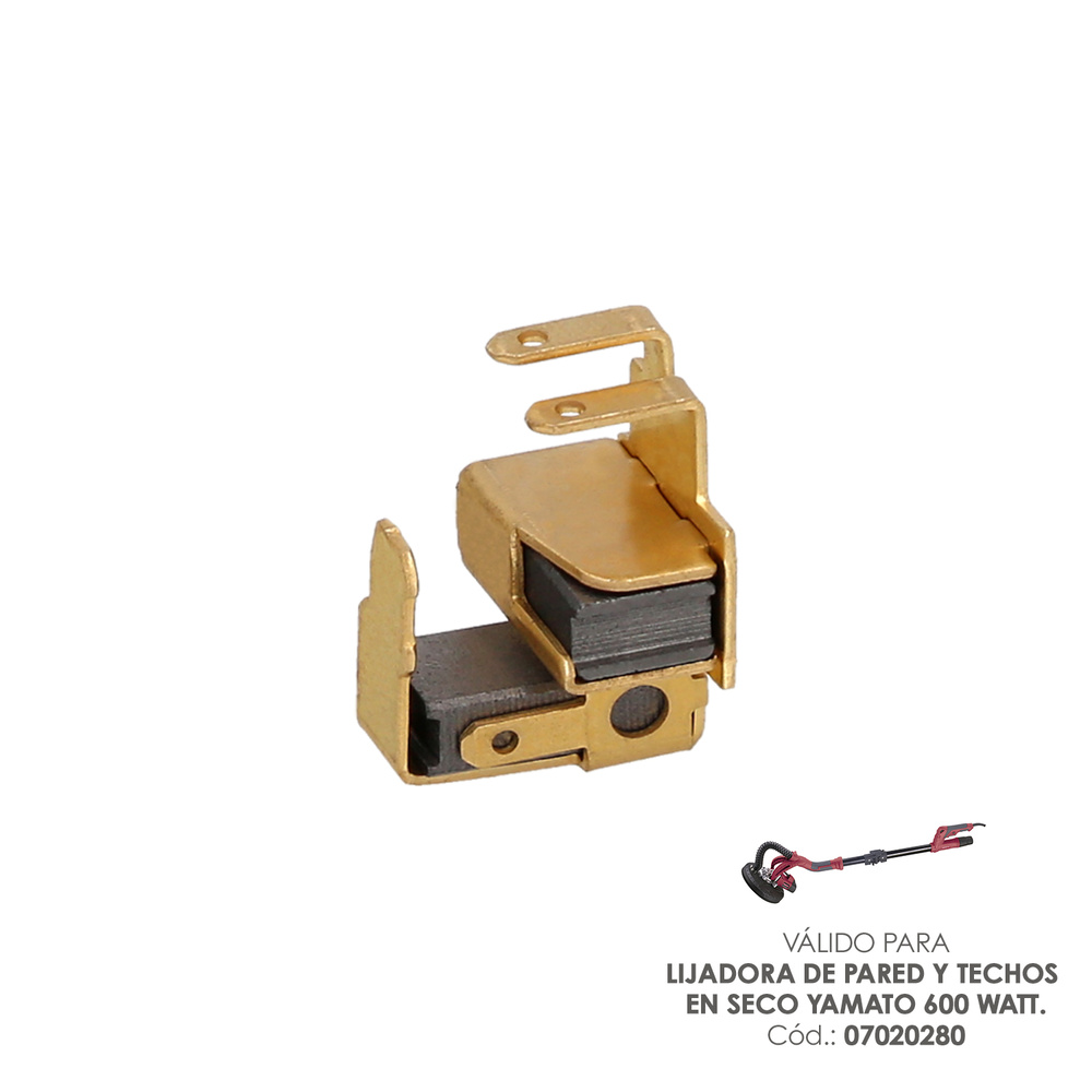 Escobilla y Portaescobillas Para Lijadora De Pared y Techos En Seco Yamato 600 Watt.