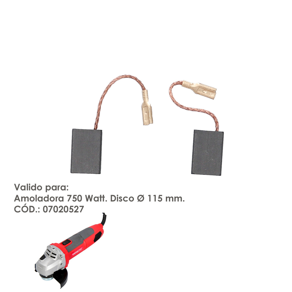 Escobilla Amoladora 750 Watt. Disco Ø 115 mm. (Codigo 07020527)