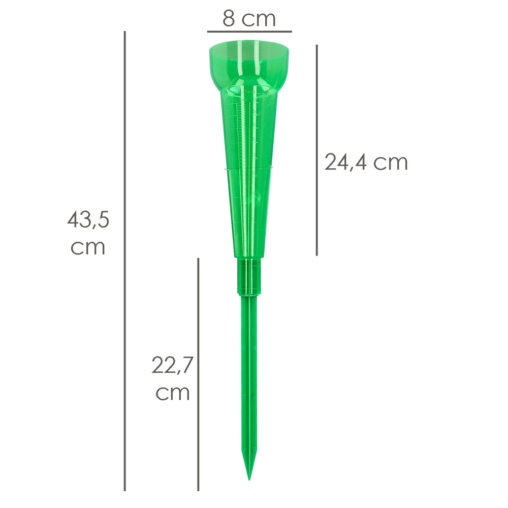 Pluviometro Plastico Verde 350 ml.