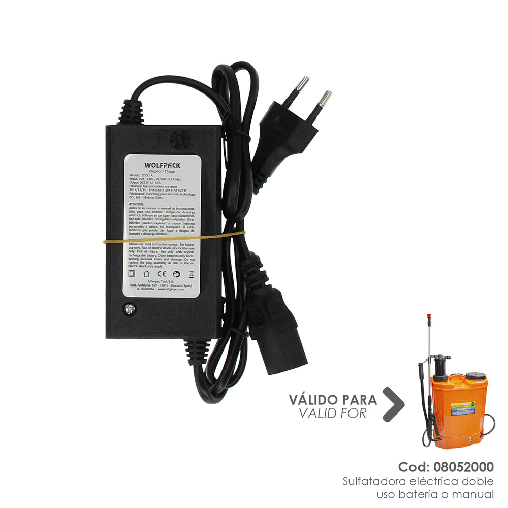 ▷🥇 distribuidor cargador para sulfatadora 08052000 sulfatadora electrica a  bateria 12 v / 8 amperios