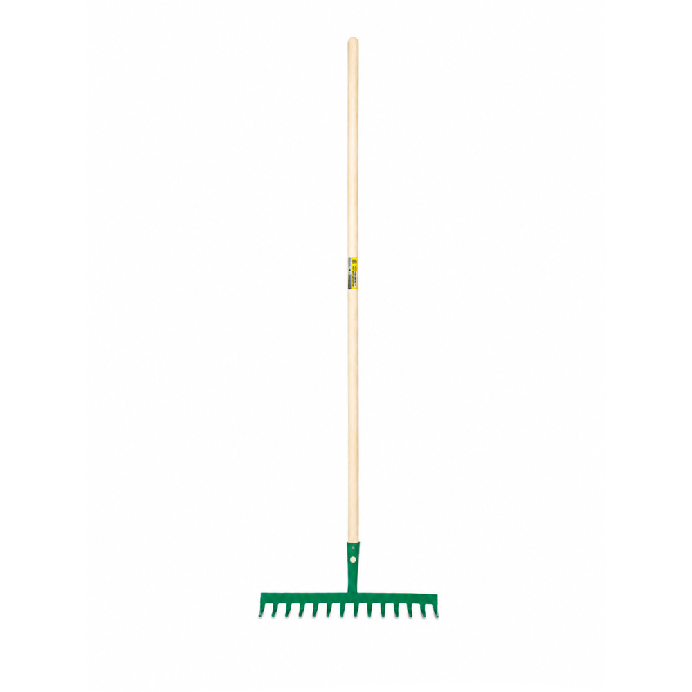 Rastrillo Jardin 14 Dientes Mango De Madera 130 Cm.