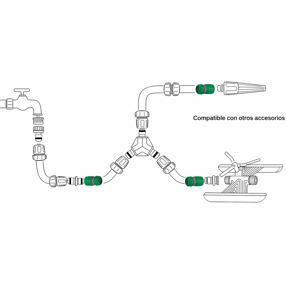 Conector Manguera Plastico 1/2 Granel