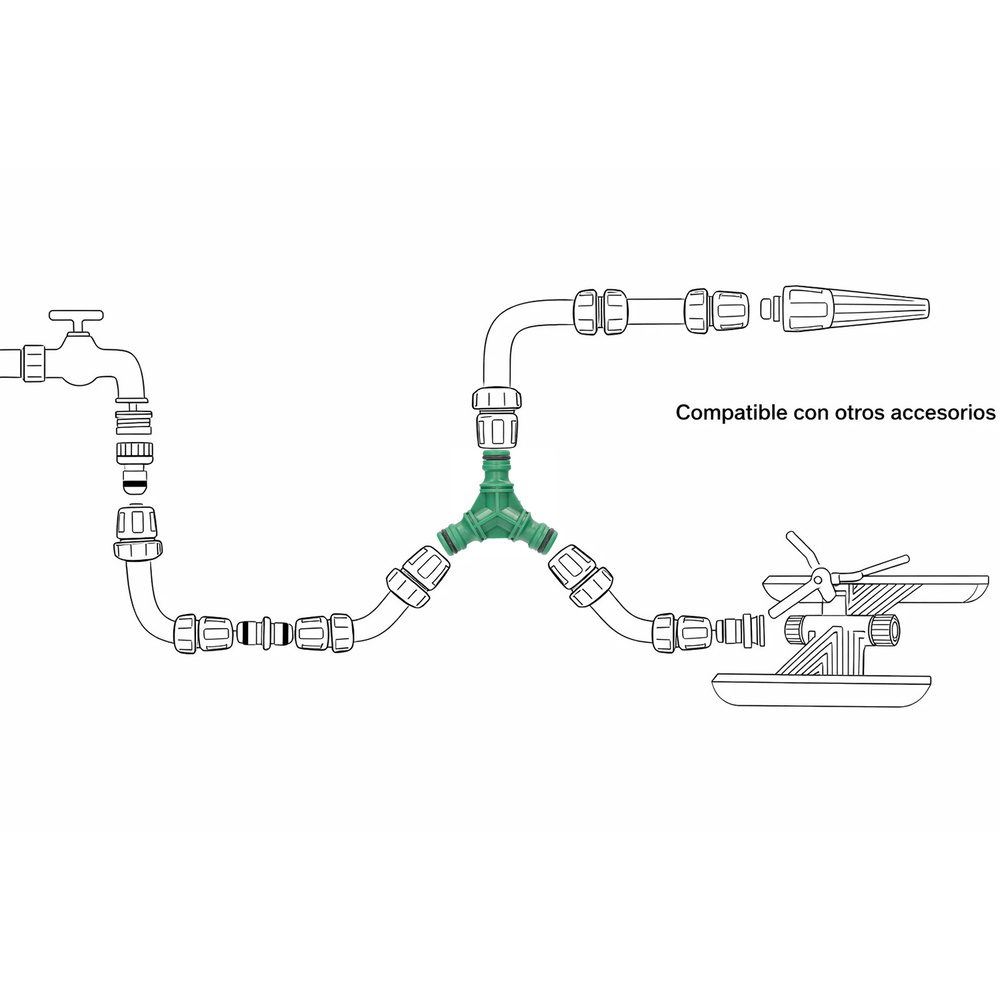 Conector Union Manguera Plastico Saturnia