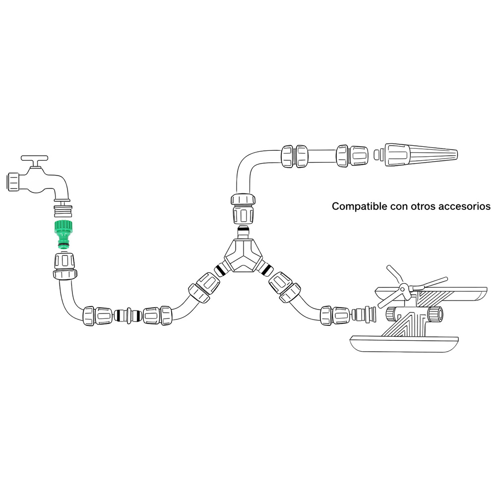 Adaptador Manguera Plastico 1/2 Hembra  Blister