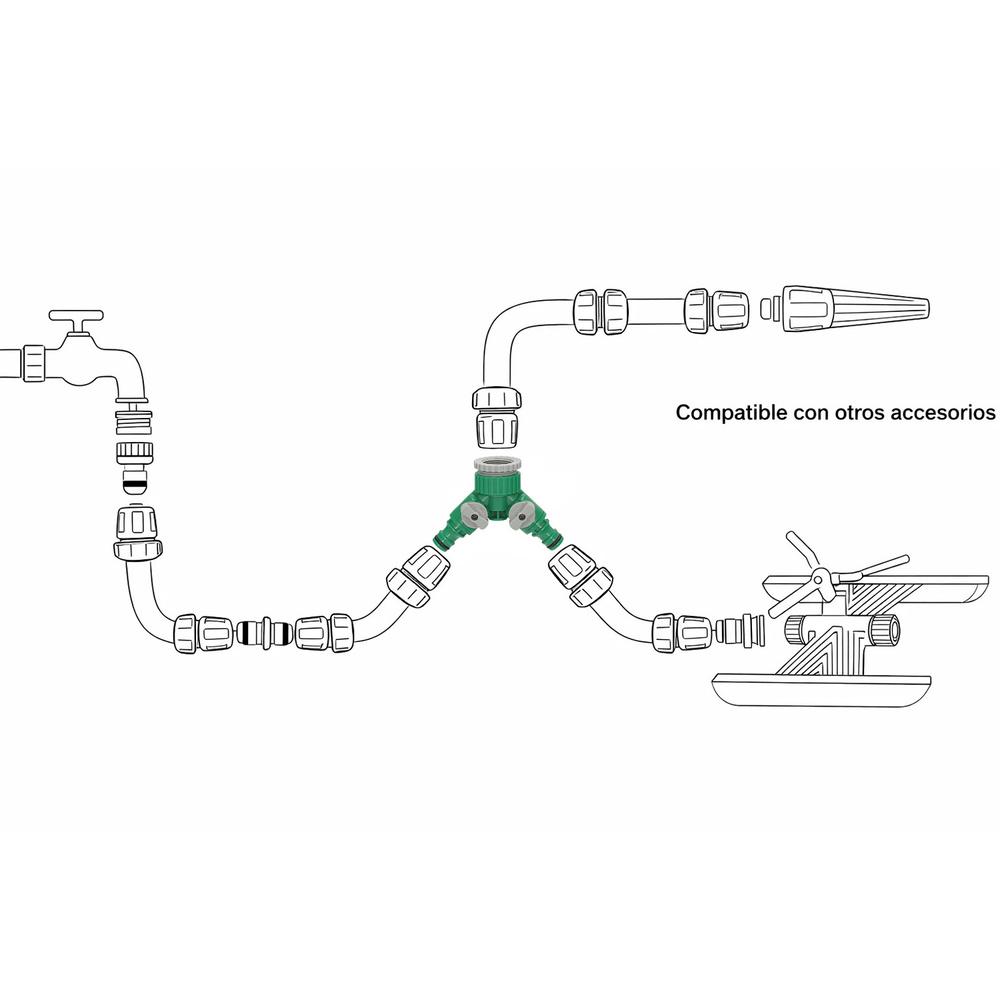 Adaptador Manguera Plastico 3/4 - 1