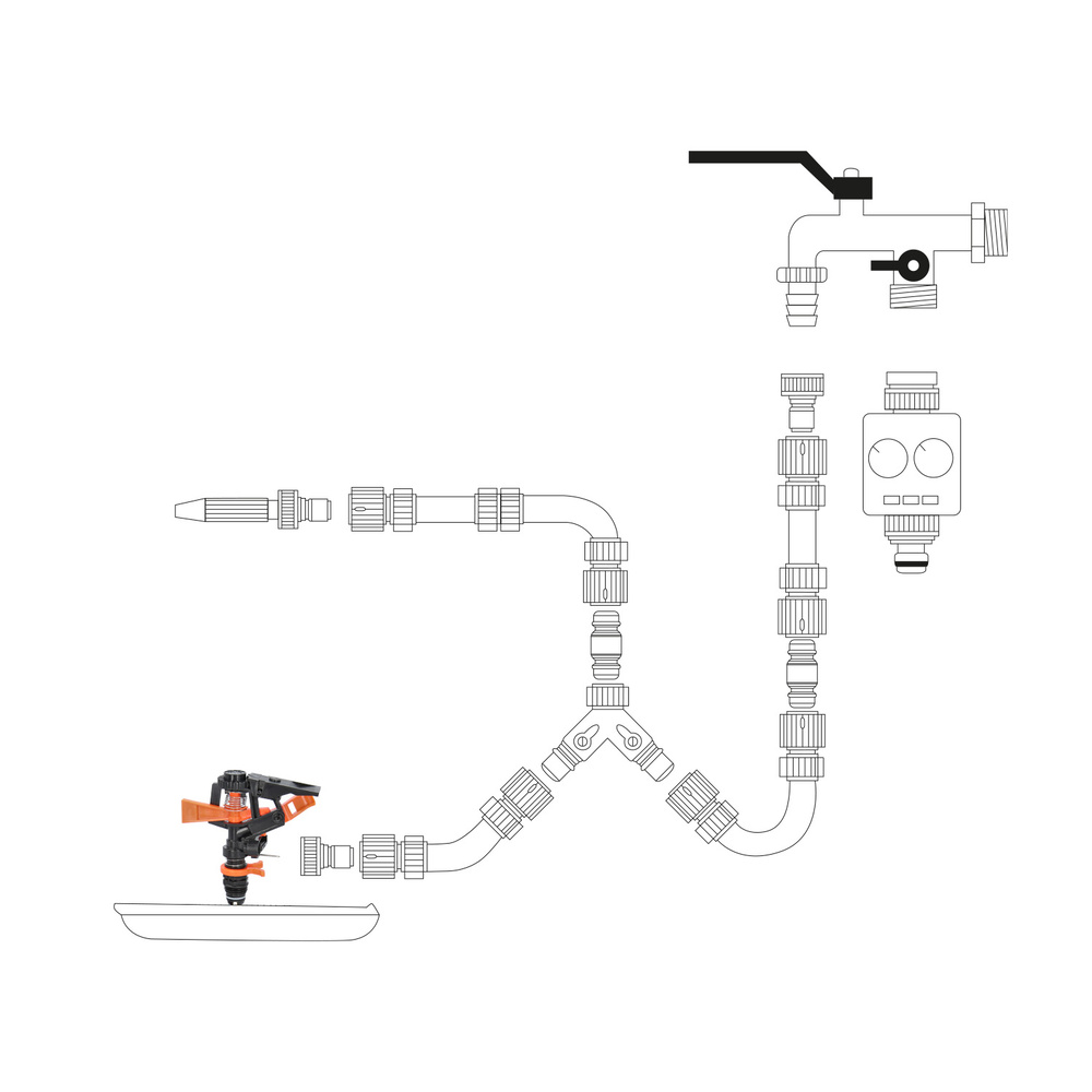 Aspersor Riego Sectorial Toma 1/2