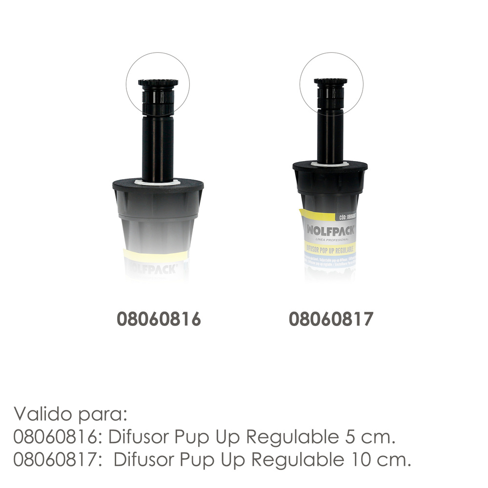 Tobera y Filtro Difusor Pop Up 5 y 10cm