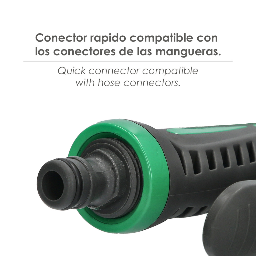 Pistola Riego Manguera Metal Plus 7 Posiciones 