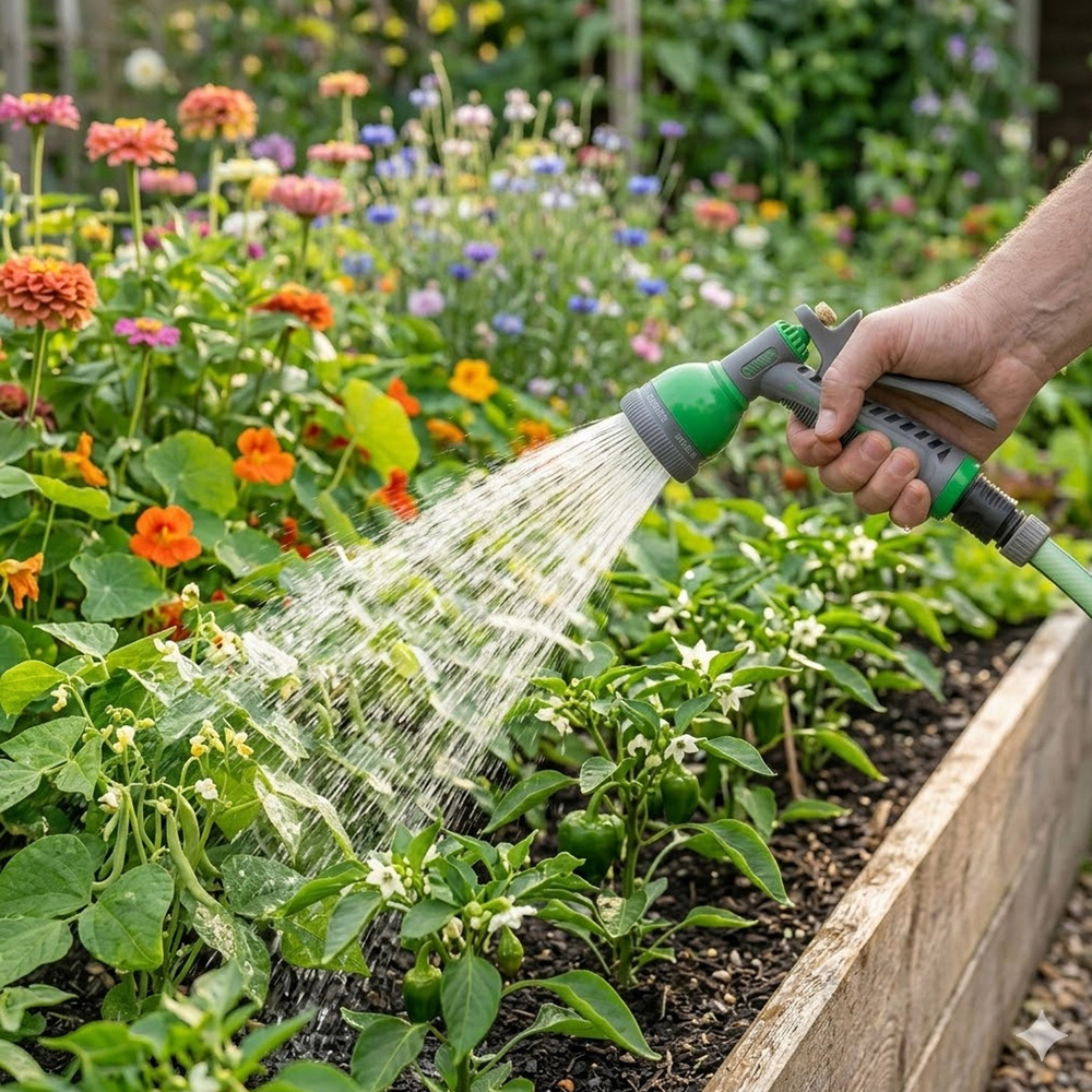 Pistola Riego Manguera Metal Plus 7 Posiciones 