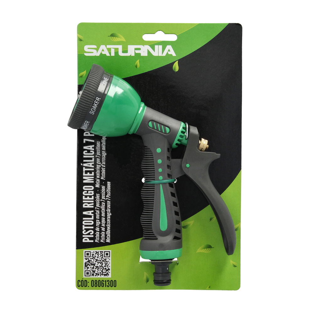 Pistola Riego Manguera Metal Plus 7 Posiciones 