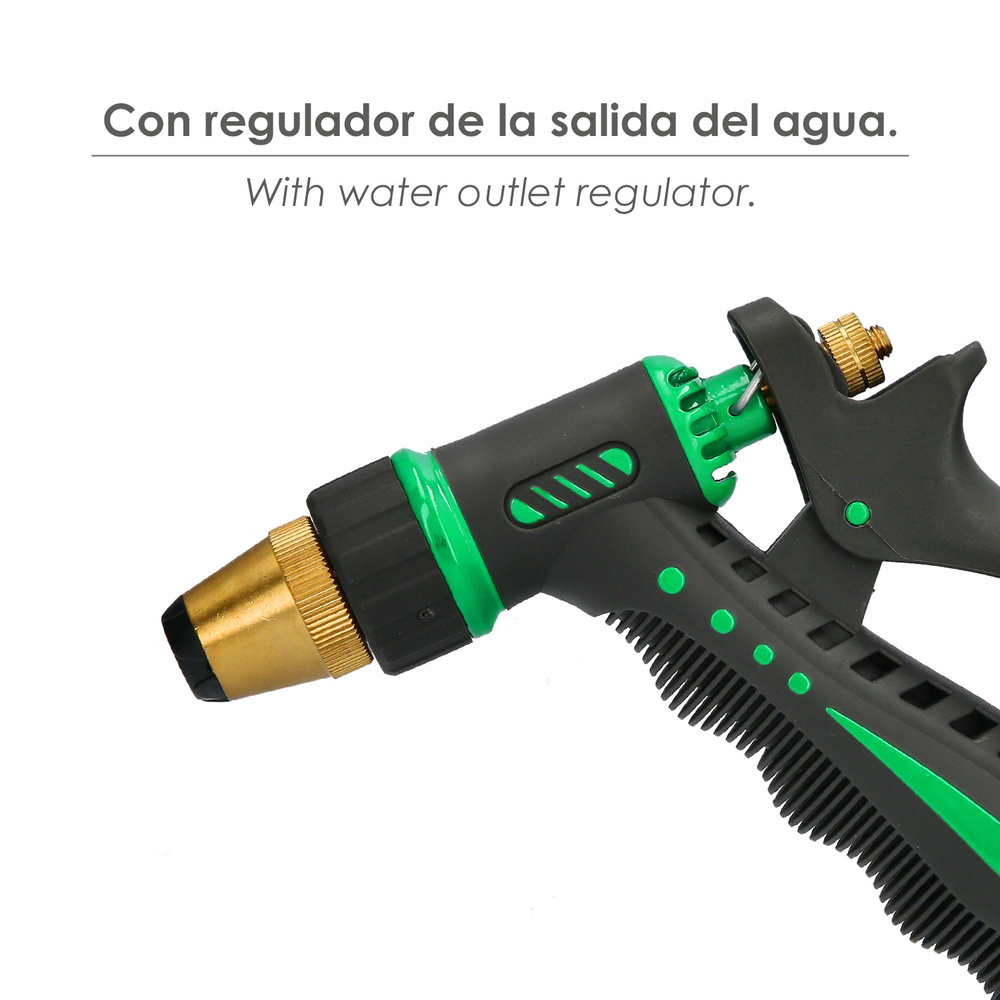 Pistola Riego Manguera Metal Plus Regulable 