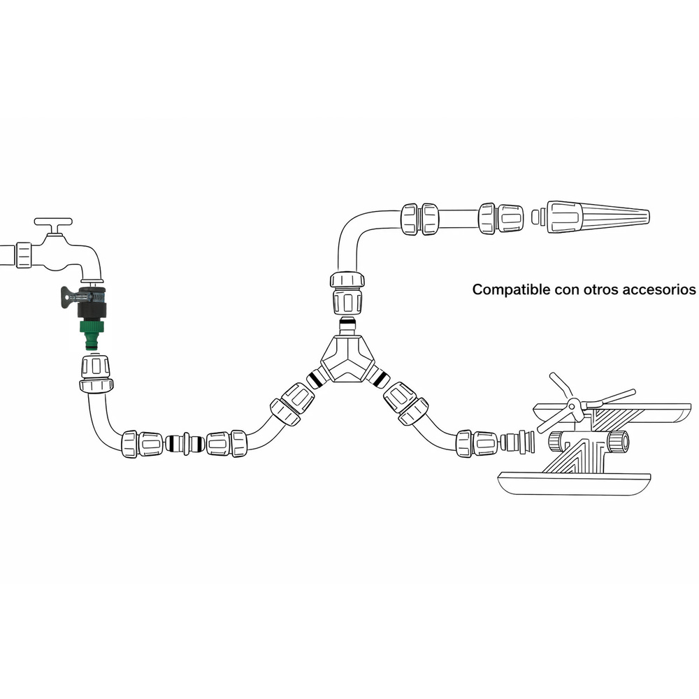Adaptador Manguera Plastico Para Grifo  Blister