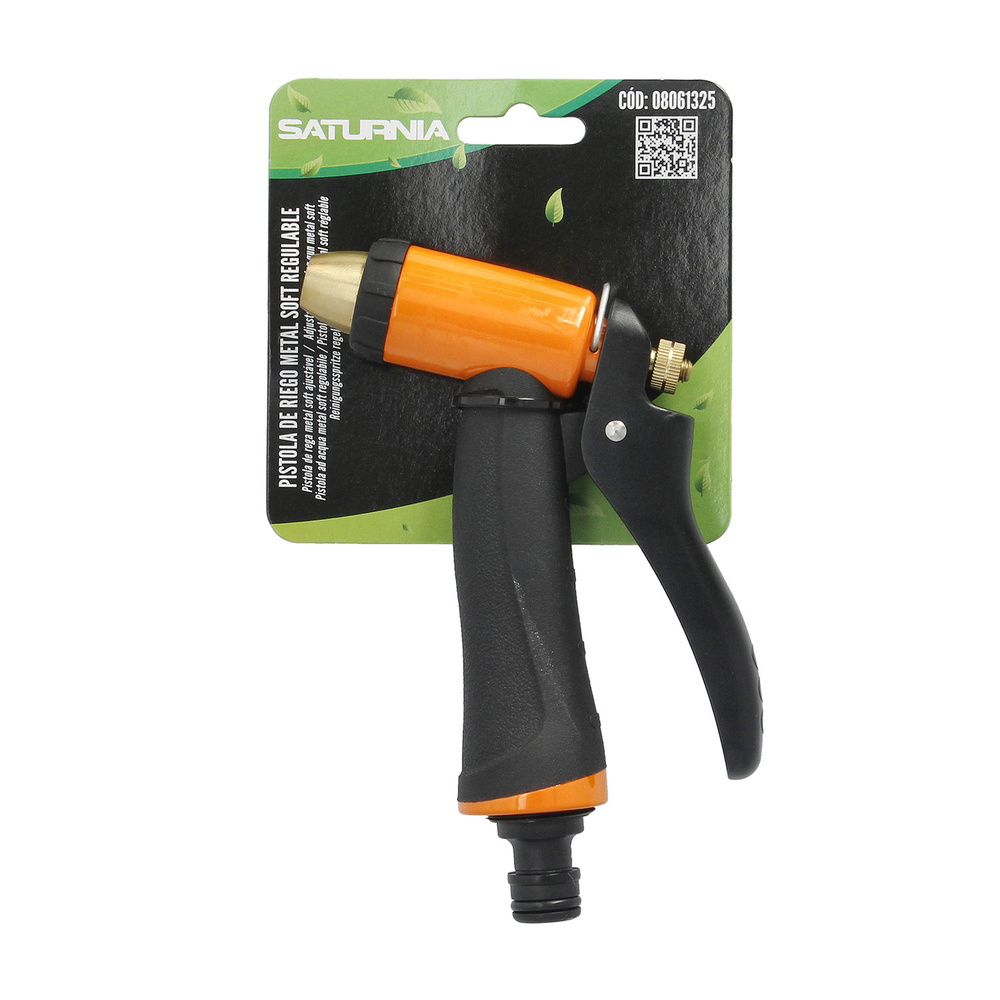 Pistola Riego Manguera Metal Soft-Touch Regulable 