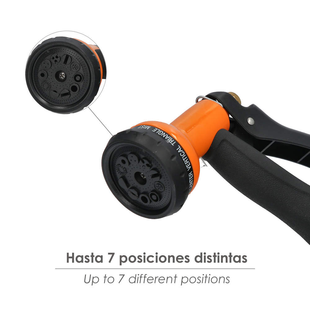 Pistola Riego Manguera Metal Soft-Touch 10 Posiciones 