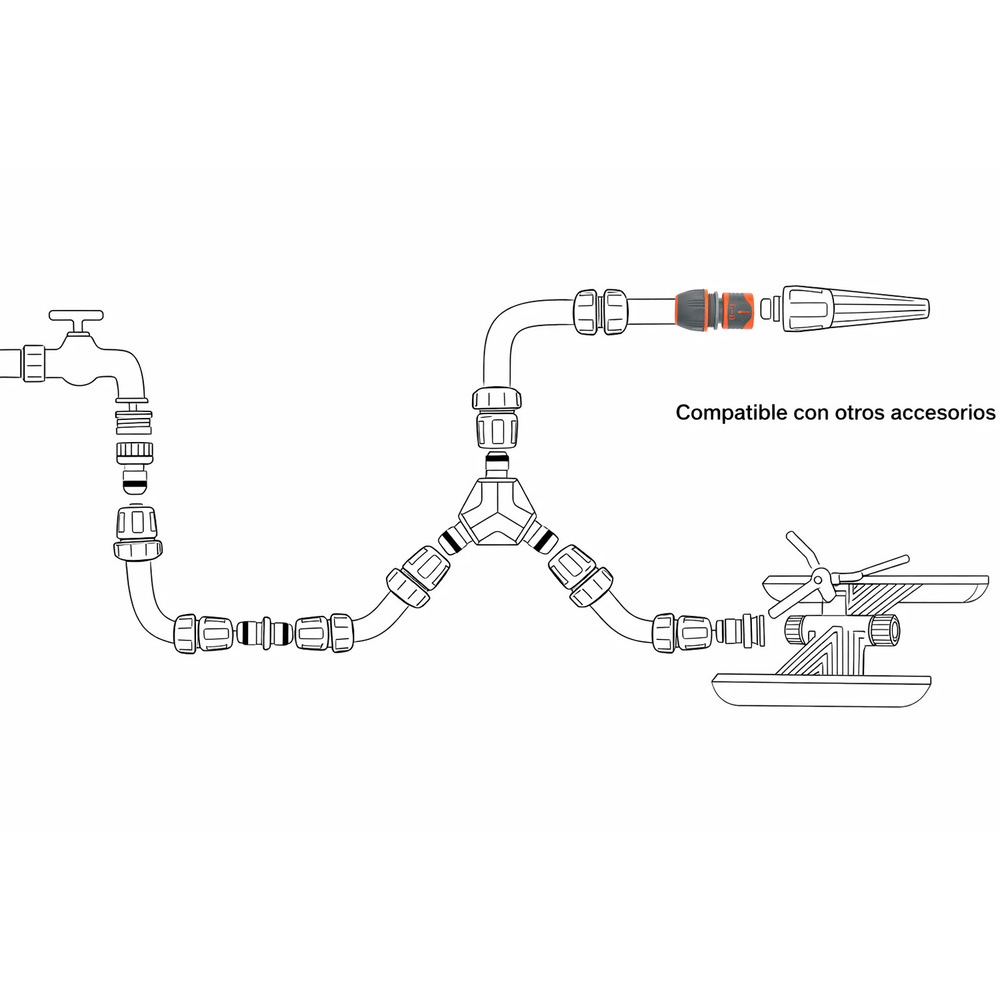Conector Manguera Plastico Universal  1/2