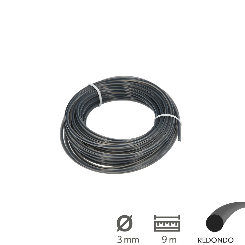 Hilo Nylon Redondo Profesional 3,0mm (Rollo 9mt.)  