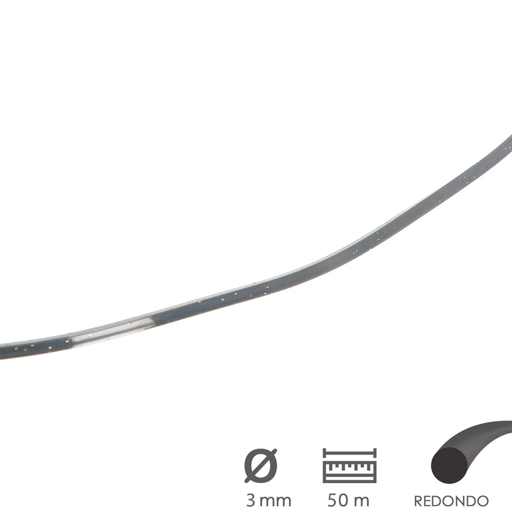 Hilo Nylon/Aluminio Redondo Profesional 3,0mm (Rollo 50mt.)