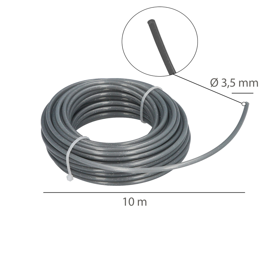 Hilo Nylon/Aluminio Redondo Profesional Ø 3,5 mm. (Rollo 10 metros)