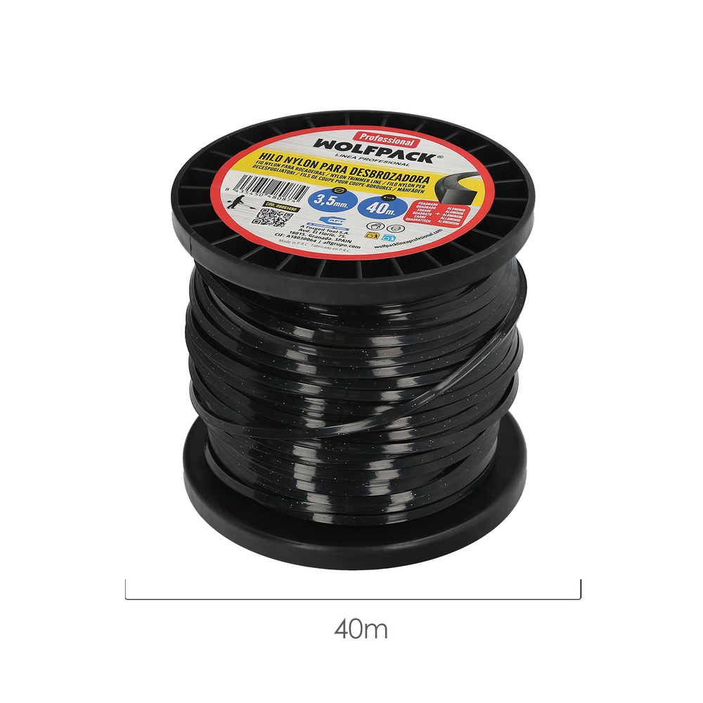 Hilo Nylon/alum.Cuadrad.Prof.3,5mm (40m)