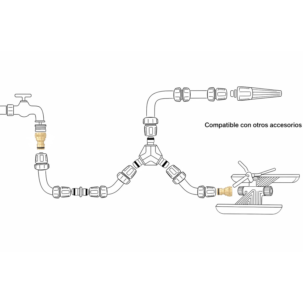 Adaptador Manguera Laton  1/2