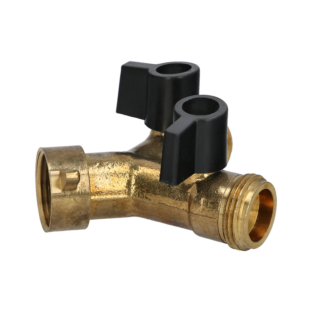 Adaptador Manguera Laton 2 Tomas Macho 3/4
