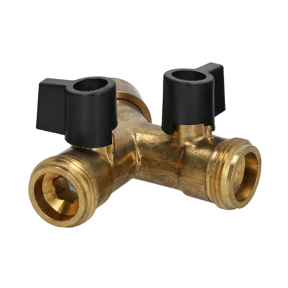 Adaptador Manguera Laton 2 Tomas Macho 3/4