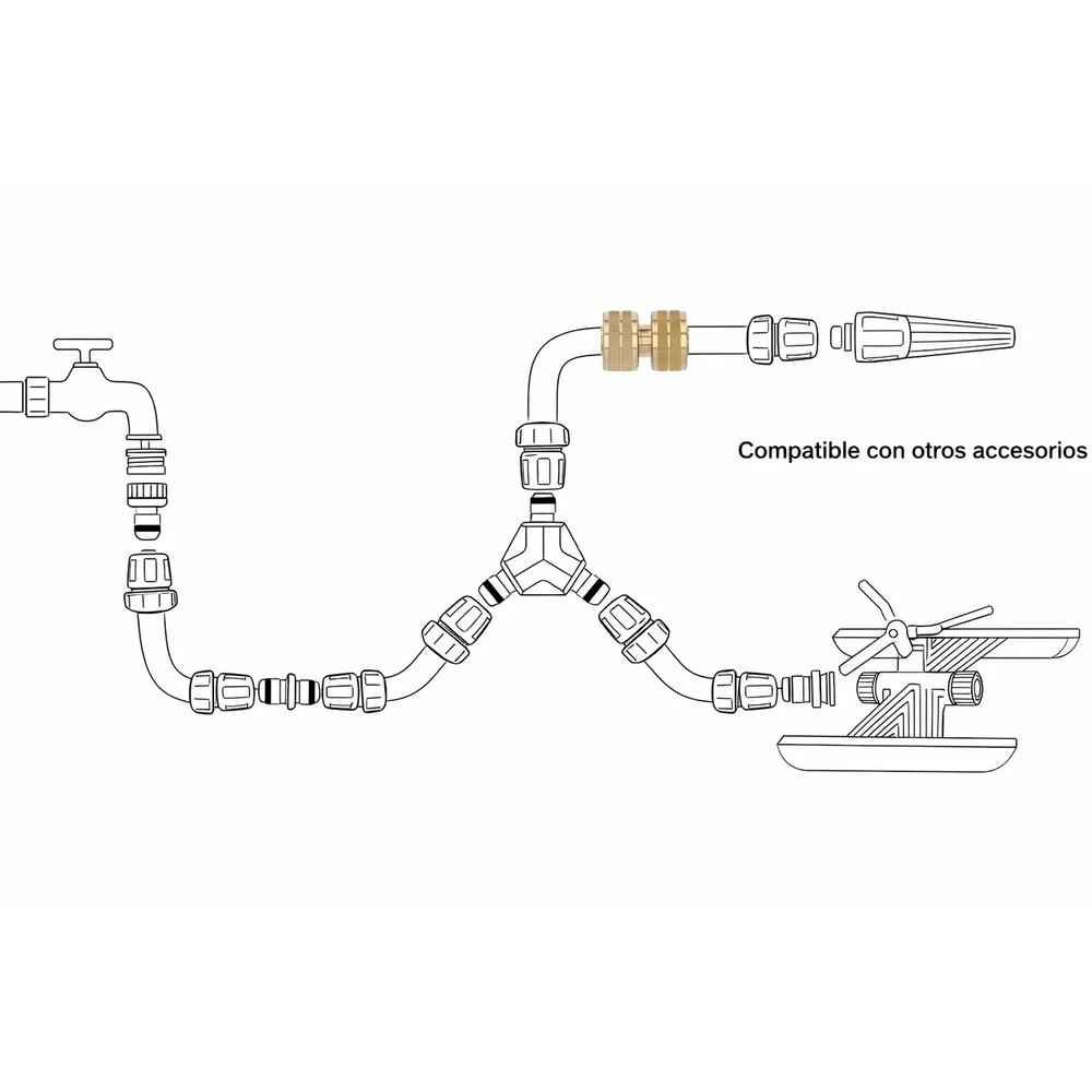 Reparador Mangueras Laton 3/4