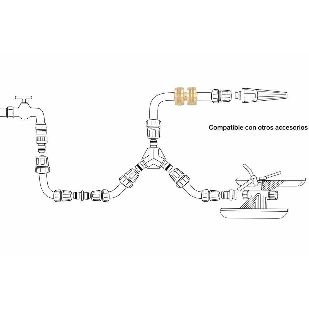 Reparador Mangueras Laton 1/2