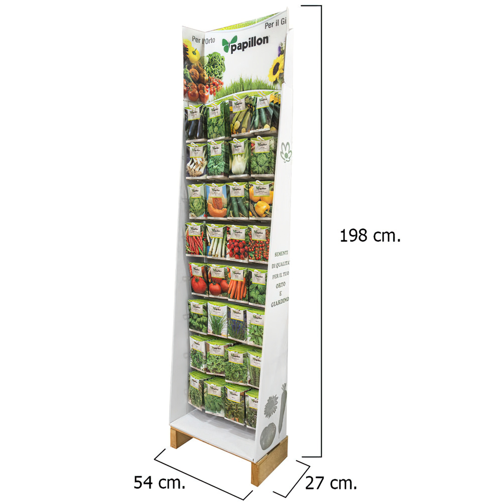 Expositor Semillas de Pie (Huerto/Aromáticas)  640 piezas