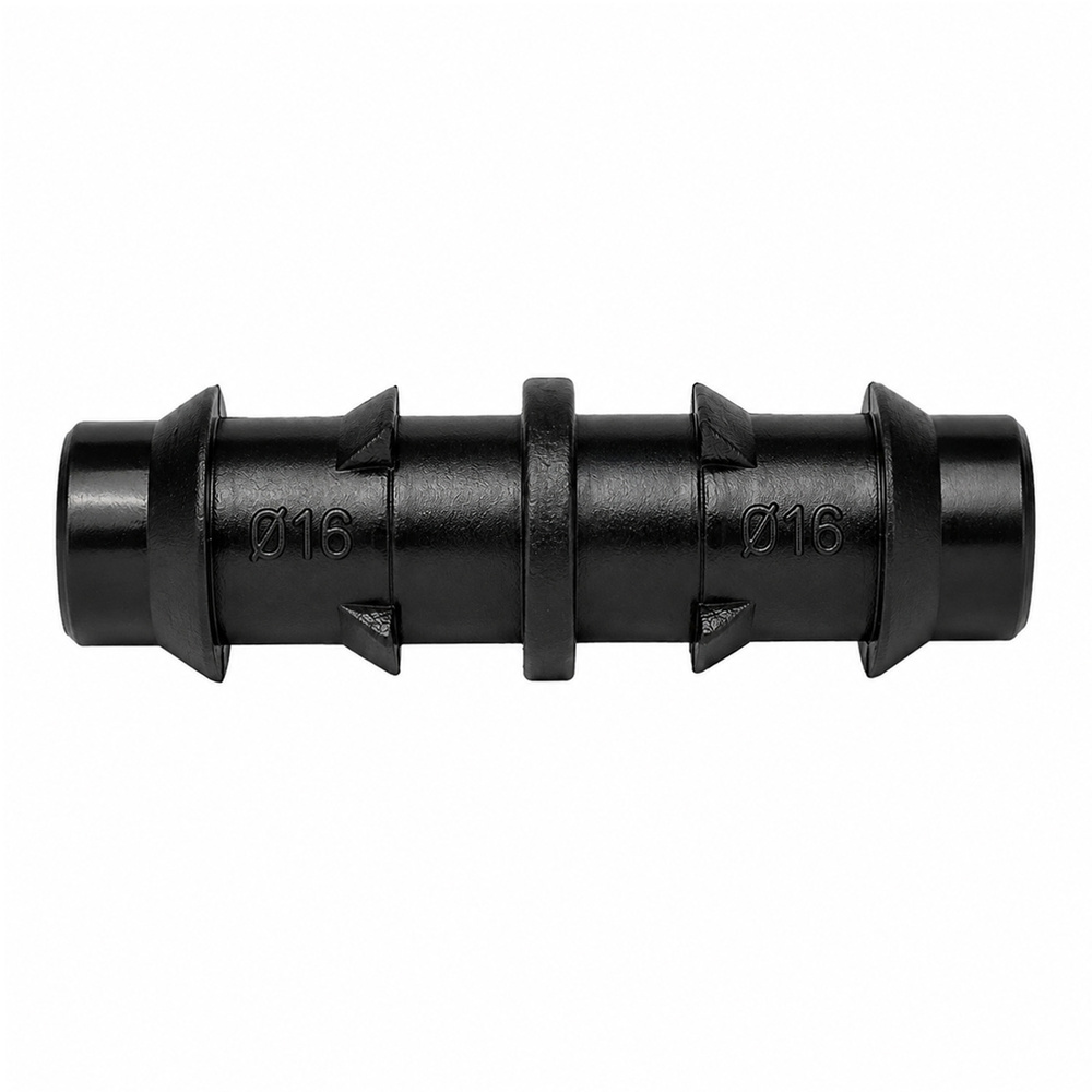 Enlace Simple Para Tuberias Goteo Dentado Tubos de Ø 16 mm. (Blosa 100 piezas) Riego Por Goteo, Microaspersión, Nebulización