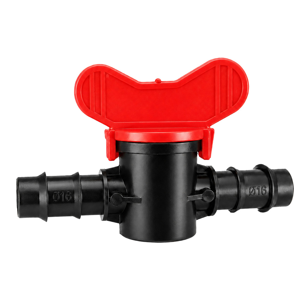 Mini Llave De Paso Para Tuberias Goteo Ø 16 mm. (Bolsa 25 Piezas) Riego Por Goteo, Microaspersión, Nebulización